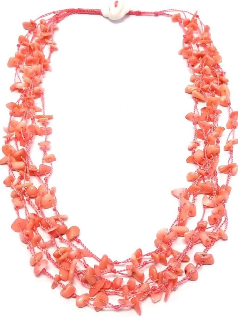 Multi-Strand Genuine Gemstone Necklace, Hand-Assembled, 18-20 Inch, Toggle